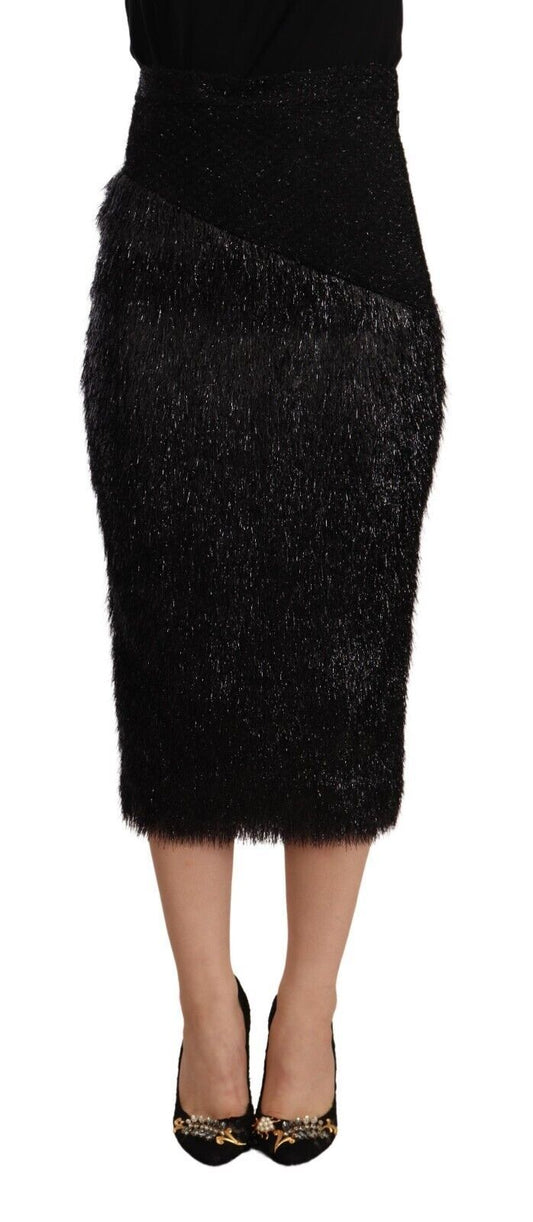 Falda tubo midi elegante de cintura alta de Masha Ma