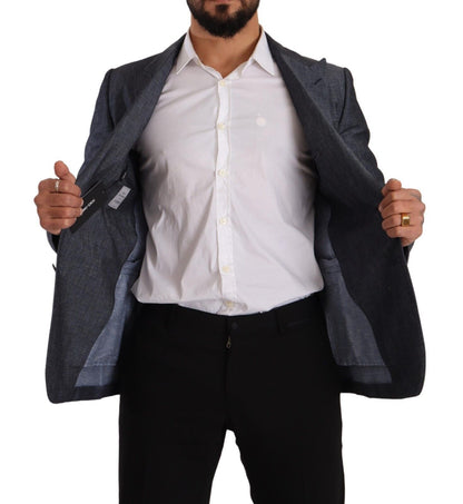 Blazer azul elegante de dos botones y corte entallado de Dolce &amp; Gabbana