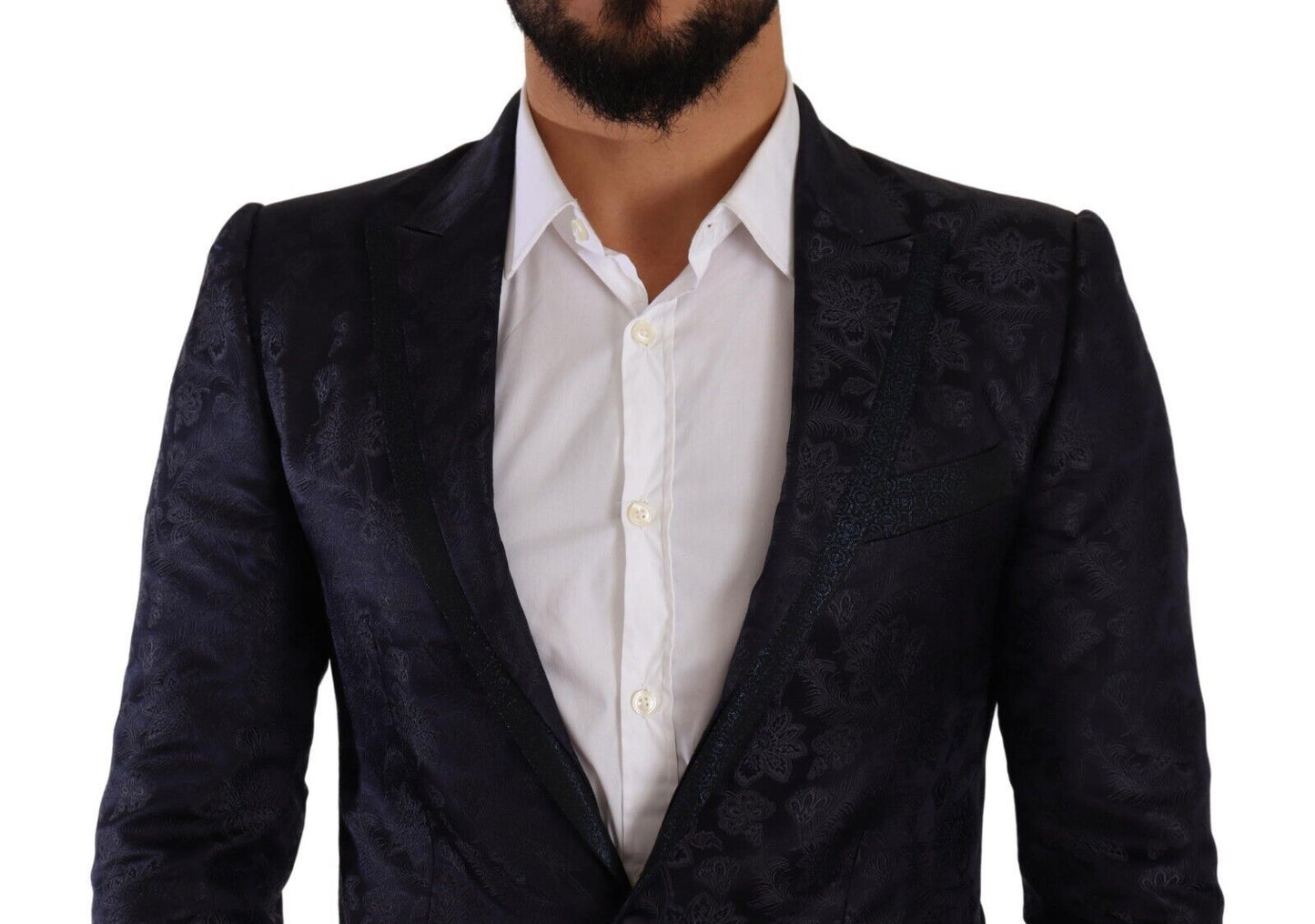 Dolce & Gabbana Elegant Dark Blue MARTINI Formal Blazer