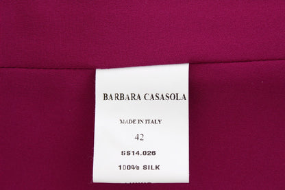 Impresionante blusa morada sin mangas de seda de Barbara Casasola