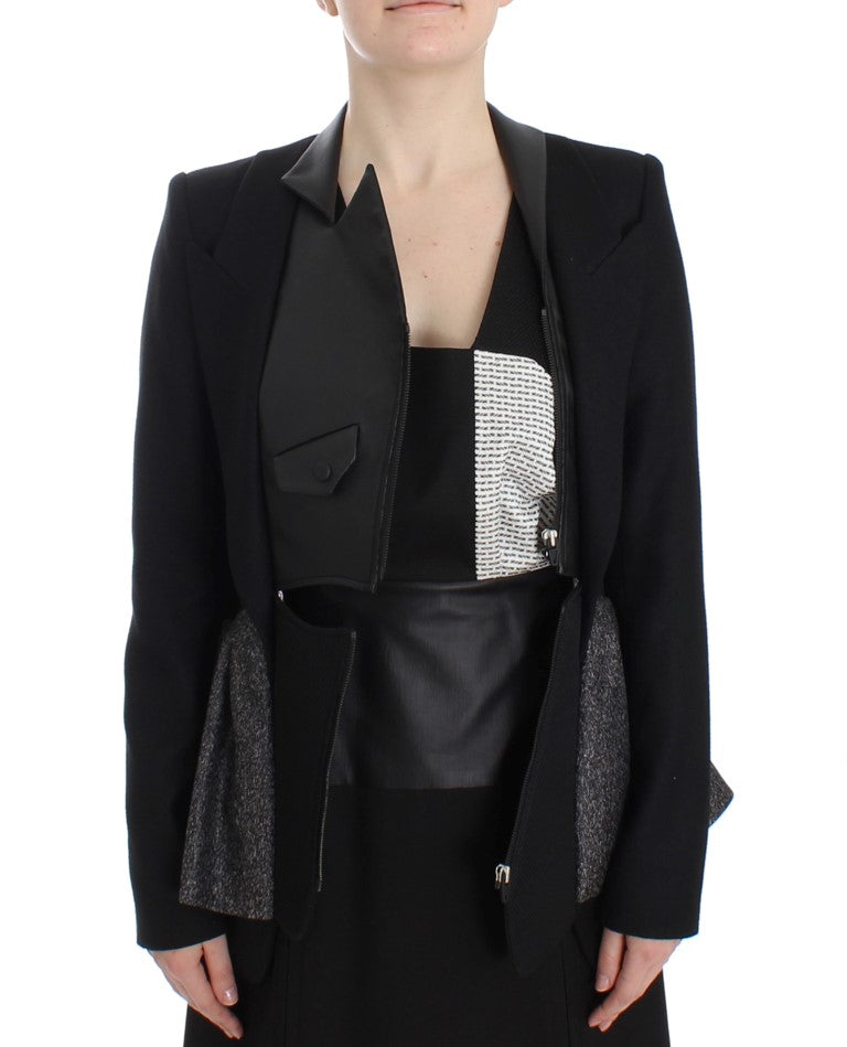 Chaqueta blazer monocromática elegante con cremallera de KAALE SUKTAE