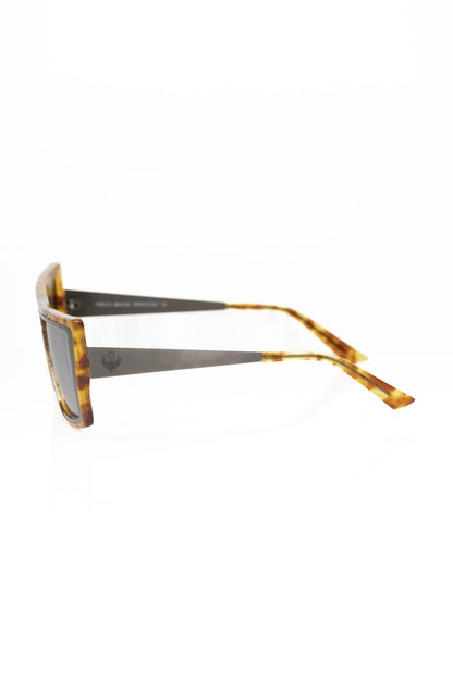 Frankie Morello Brown Acetate Women Sunglass