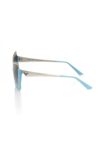 Frankie Morello Light Blue Acetate Women's Sunglass