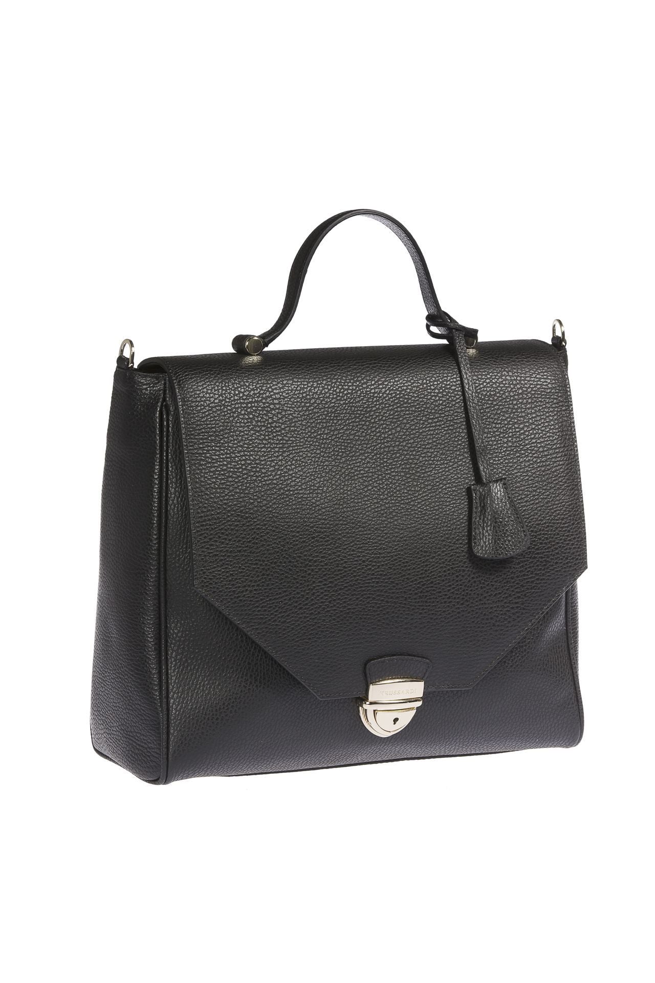 Bolso de mano para mujer de piel negra Trussardi