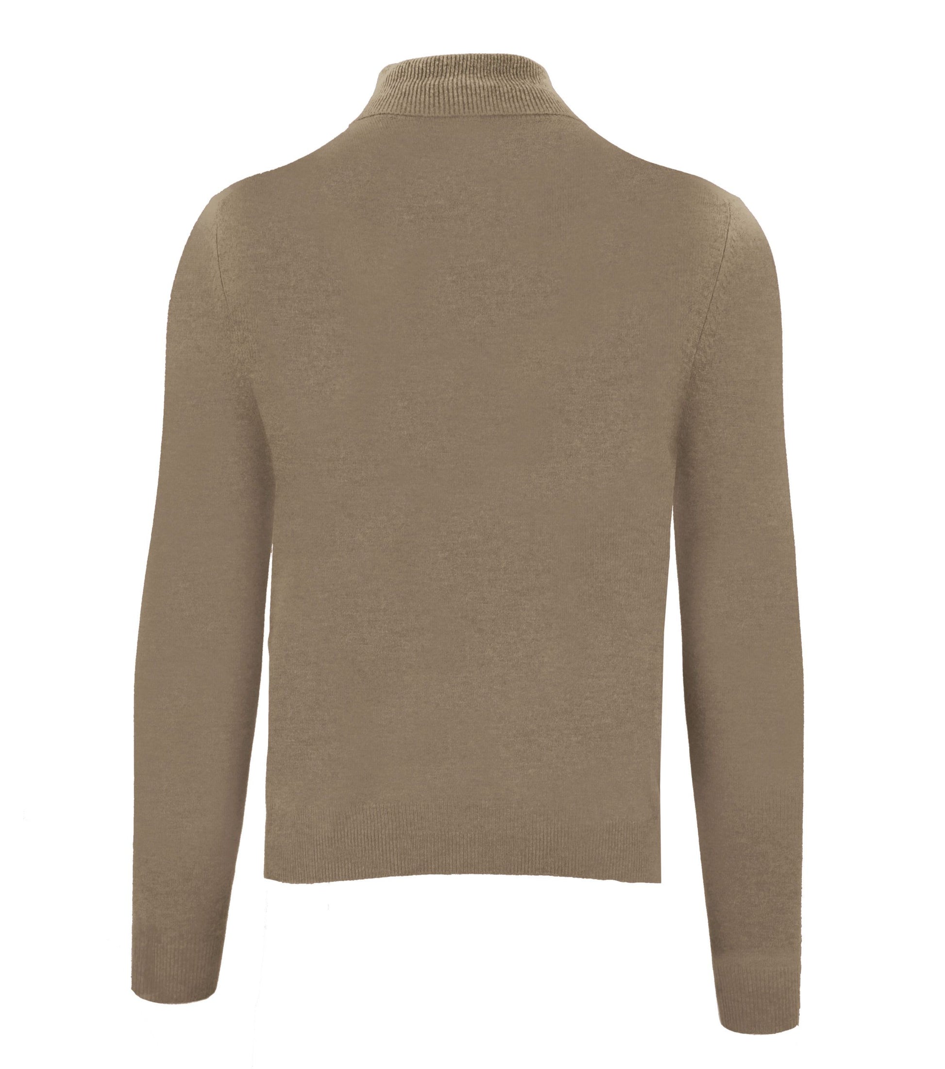 Suéter de cachemira de cuello alto beige de Malo