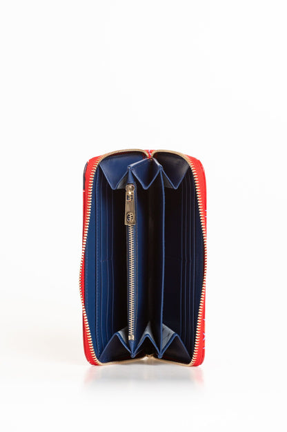 Cartera de mujer de piel roja Trussardi