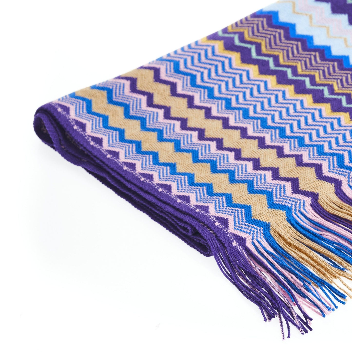 Geometric Pattern Fringed Luxury Scarf