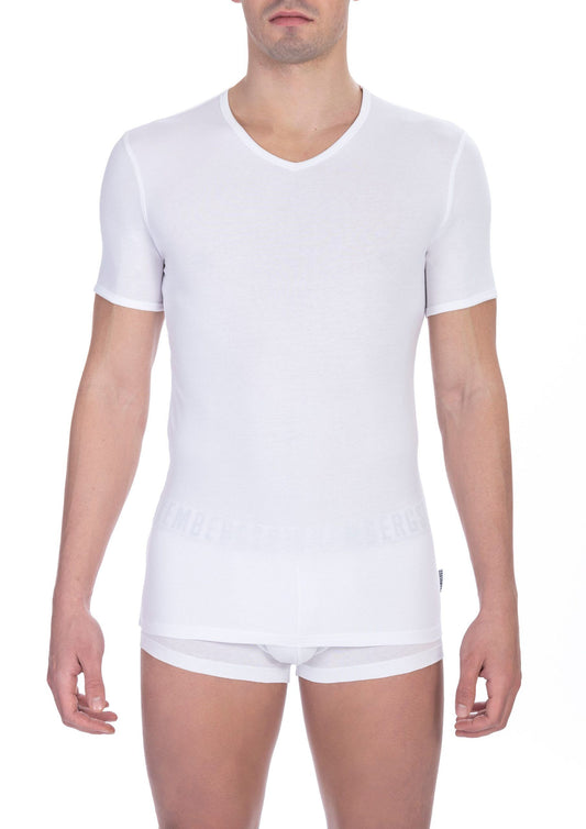 Camiseta de algodón blanca para hombre de Bikkembergs