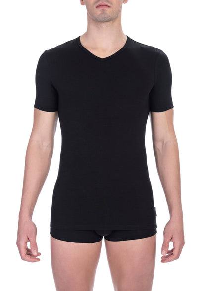 Camiseta de algodón negra para hombre de Bikkembergs