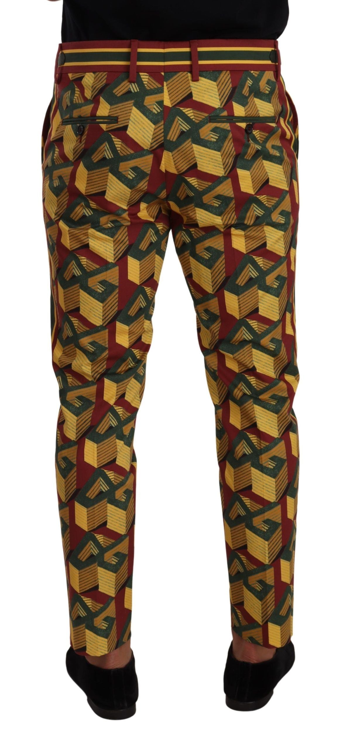 Pantalones elegantes de corte cónico multicolor de Dolce &amp; Gabbana para hombre