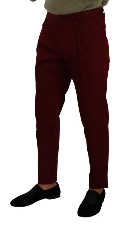 Chinos elegantes de vestir en rojo oscuro de Dolce &amp; Gabbana para hombre