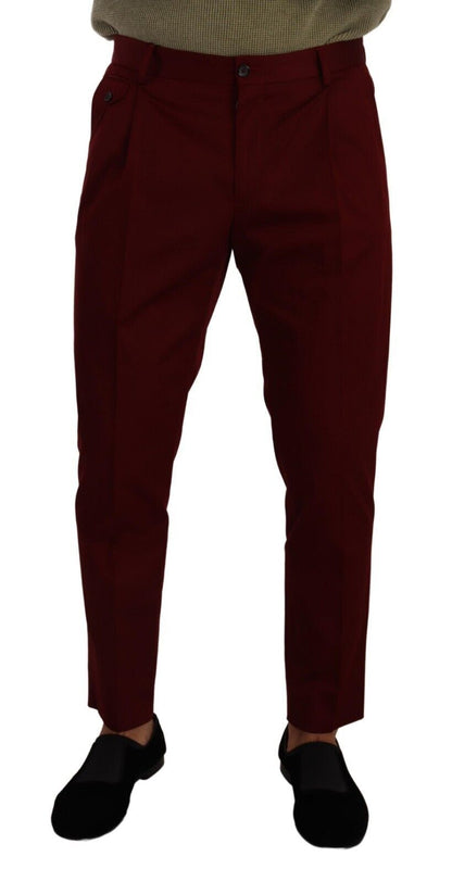 Chinos elegantes de vestir en rojo oscuro de Dolce &amp; Gabbana para hombre