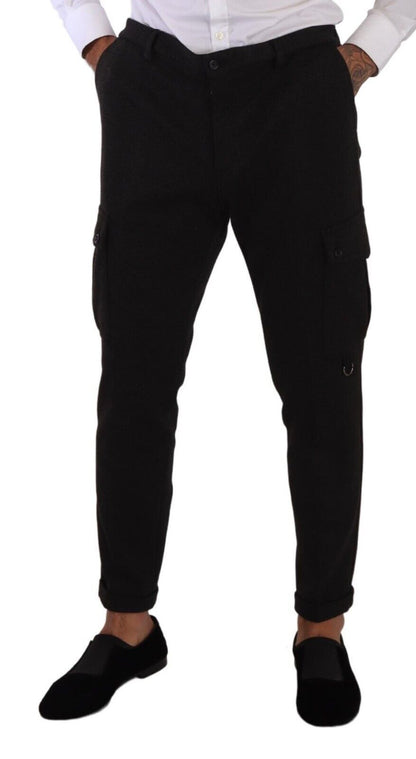 Pantalones cargo ajustados y elegantes de Dolce &amp; Gabbana en negro atemporal