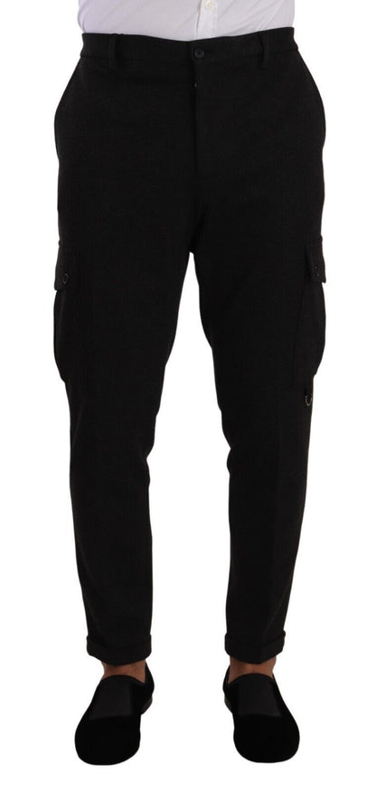 Pantalones cargo ajustados y elegantes de Dolce &amp; Gabbana en negro atemporal