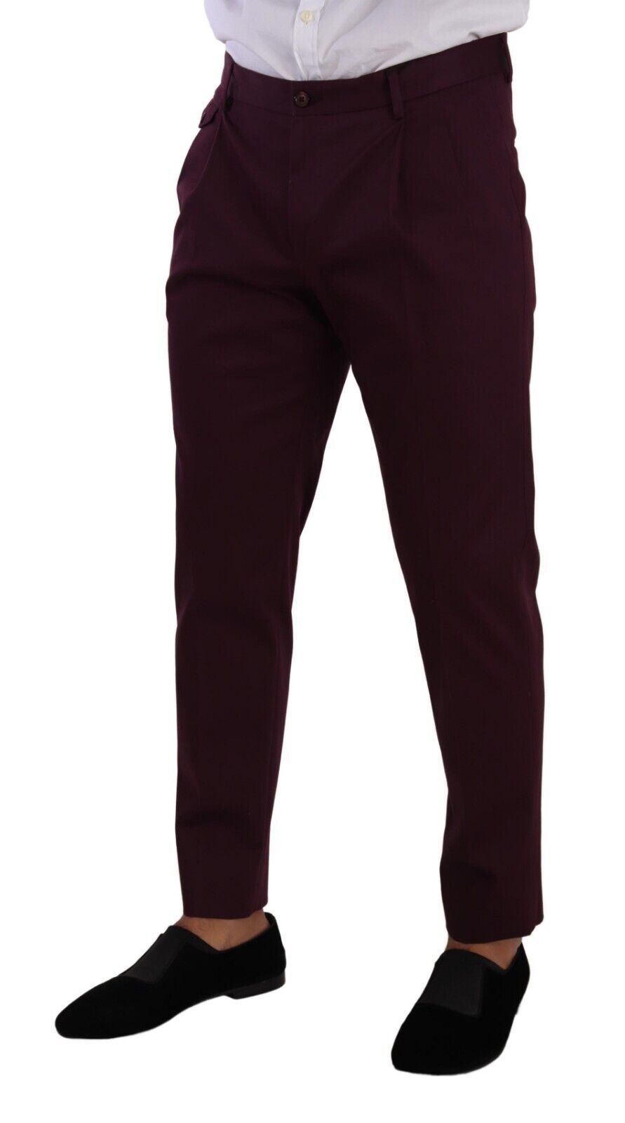 Elegantes pantalones chinos morados de Dolce &amp; Gabbana para el hombre moderno