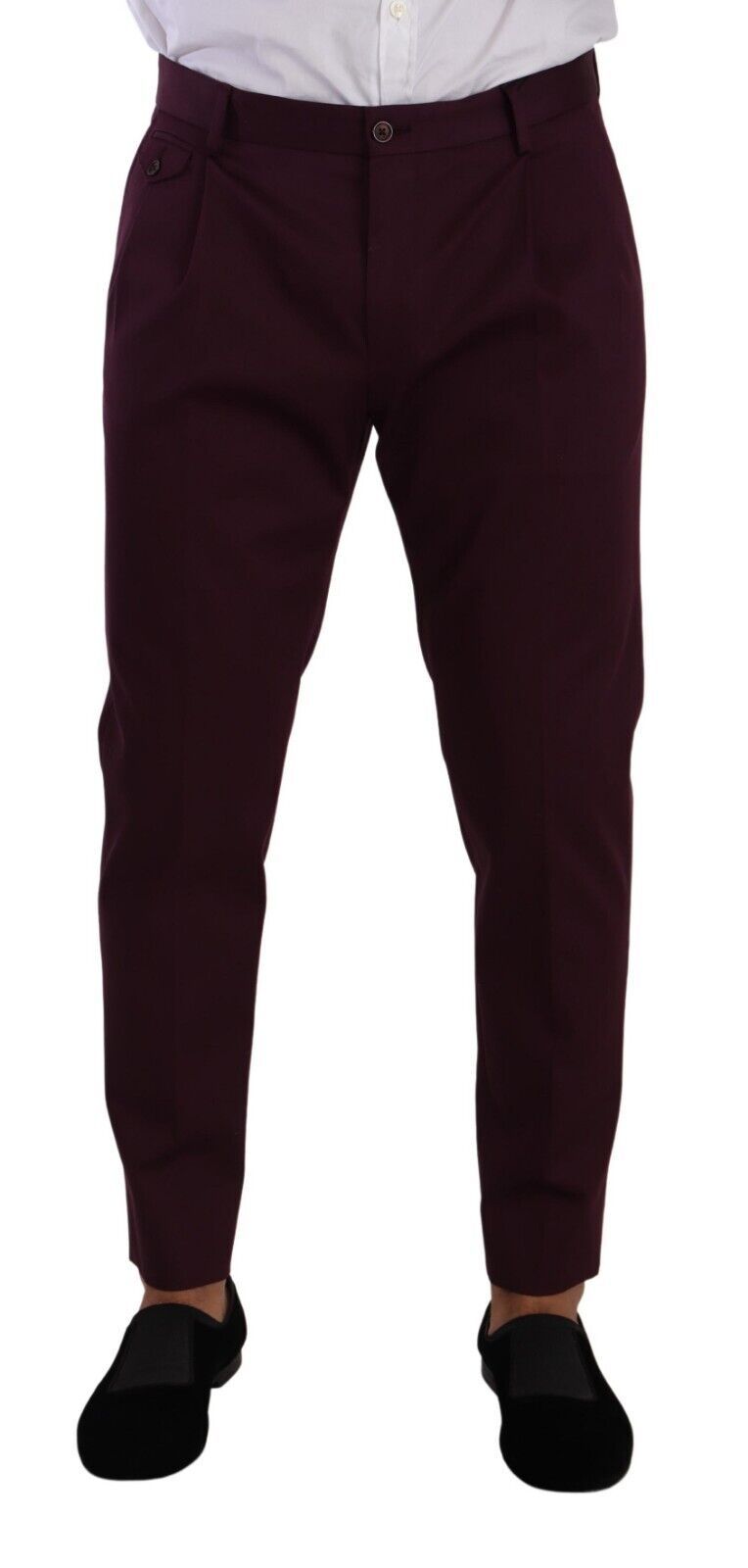 Elegantes pantalones chinos morados de Dolce &amp; Gabbana para el hombre moderno