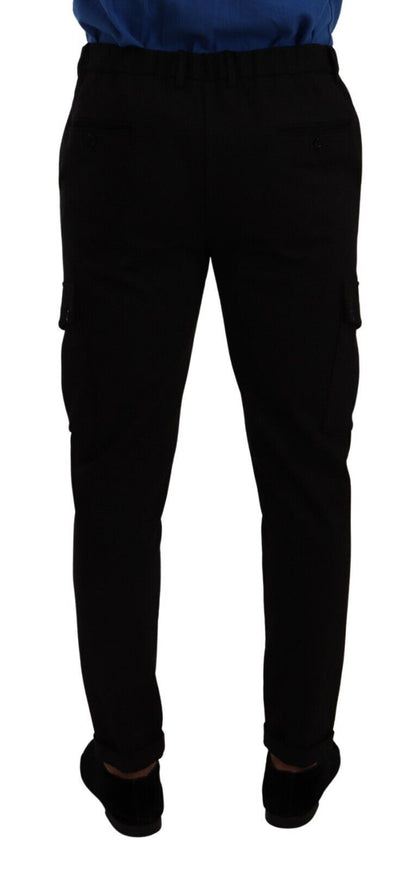 Pantalones cargo ajustados negros elegantes de Dolce &amp; Gabbana