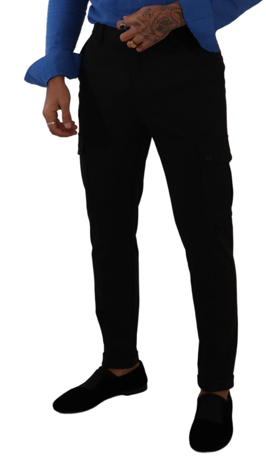 Pantalones cargo ajustados negros elegantes de Dolce &amp; Gabbana