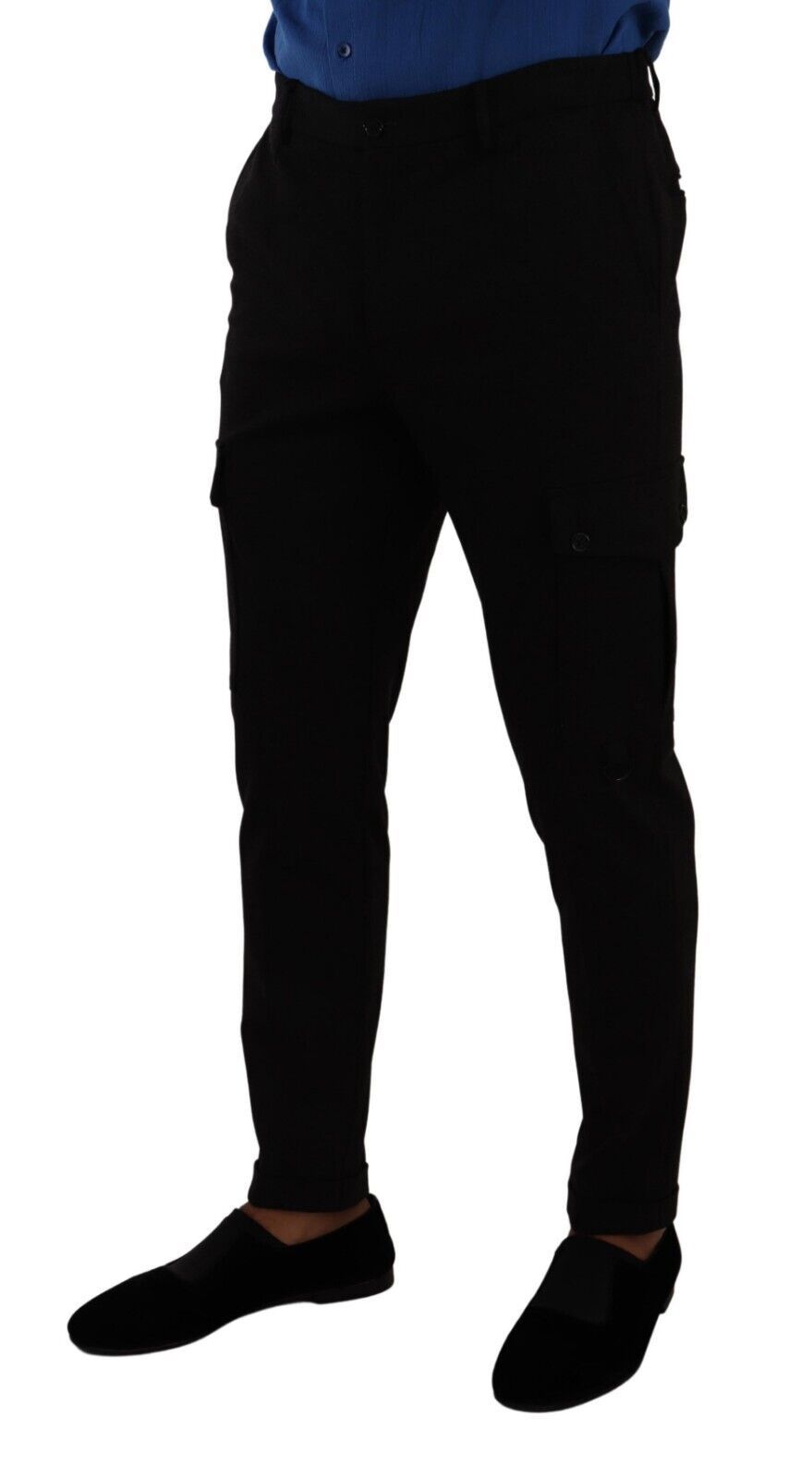 Pantalones cargo ajustados negros elegantes de Dolce &amp; Gabbana