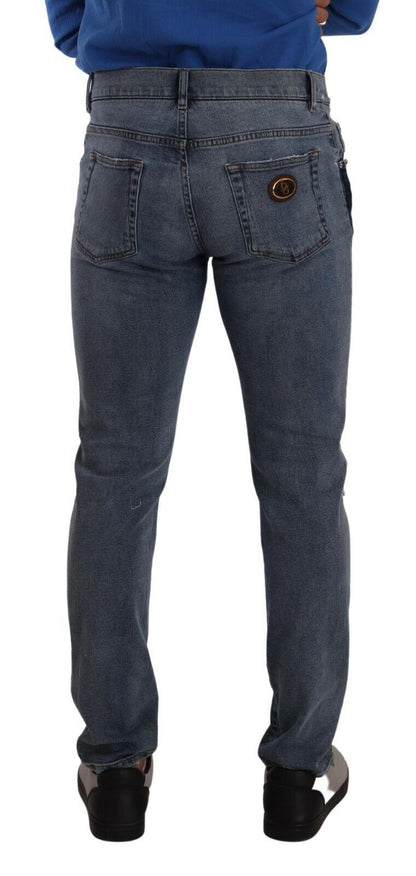 Dolce &amp; Gabbana Chic Slim Fit Denim deshilachado