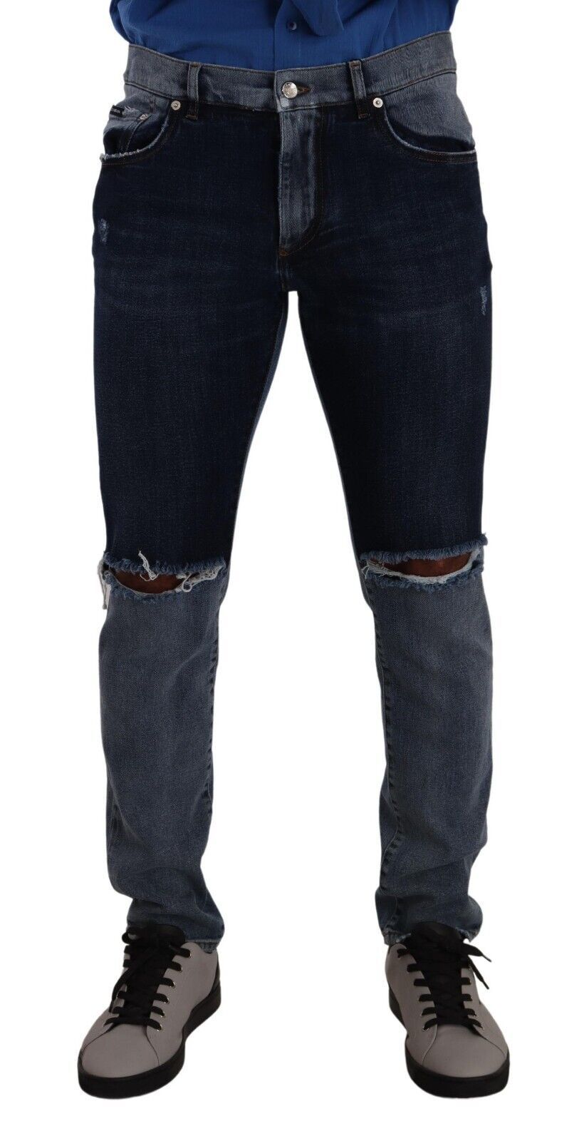 Dolce &amp; Gabbana Chic Slim Fit Denim deshilachado