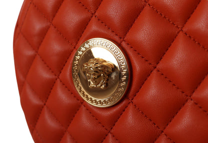 Bolso bandolera elegante de piel de napa redondo de Versace