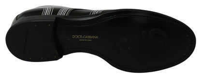 Elegantes zapatos Derby en blanco y negro de Dolce &amp; Gabbana