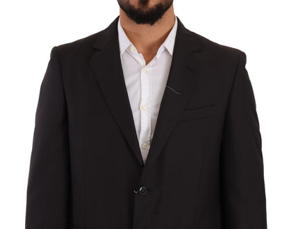 Traje elegante de dos piezas para hombre en gris con solapas con muescas de Domenico Tagliente