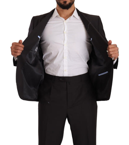 Traje elegante de dos piezas para hombre en gris con solapas con muescas de Domenico Tagliente
