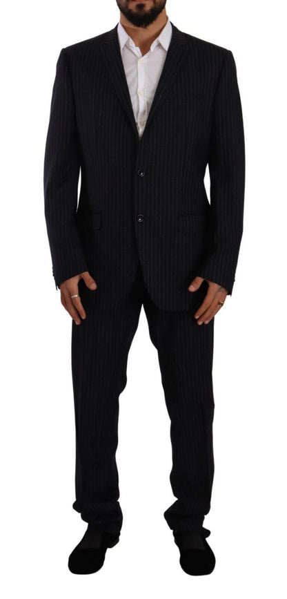 Traje elegante de dos piezas para hombre en gris con solapas con muescas de Domenico Tagliente