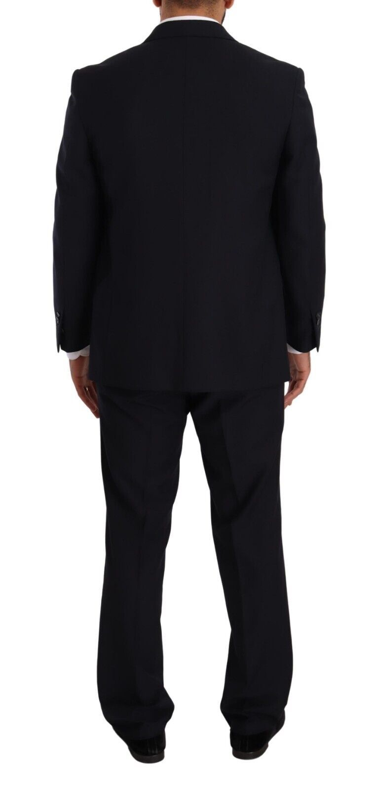 Exquisito traje azul de dos piezas con blazer deconstruido de Domenico Tagliente