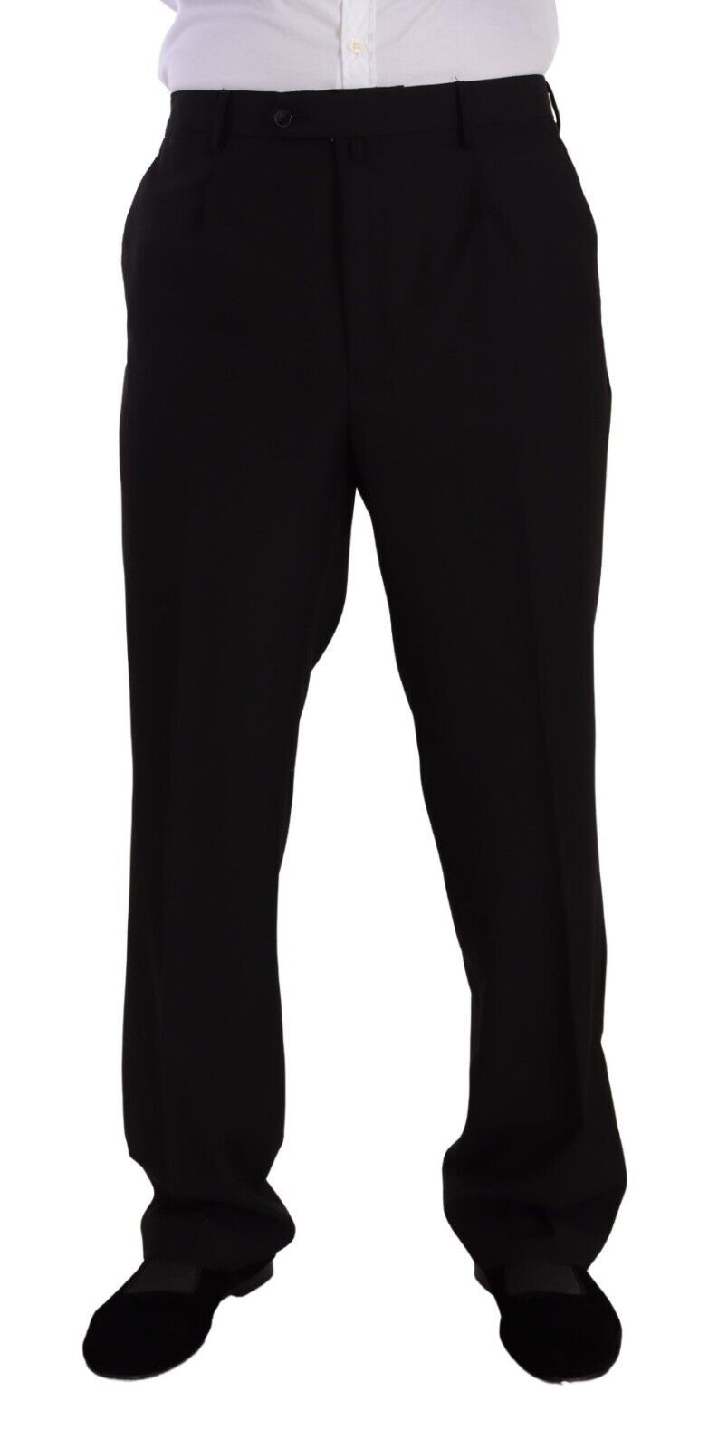 Elegante conjunto de traje negro de dos piezas de Domenico Tagliente