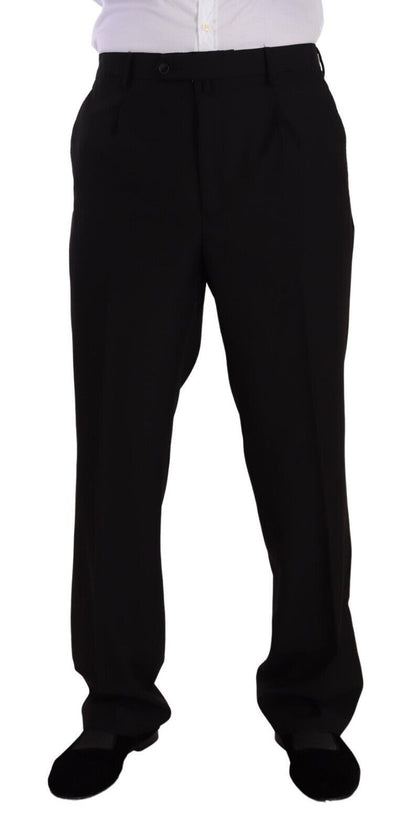 Elegante conjunto de traje negro de dos piezas de Domenico Tagliente