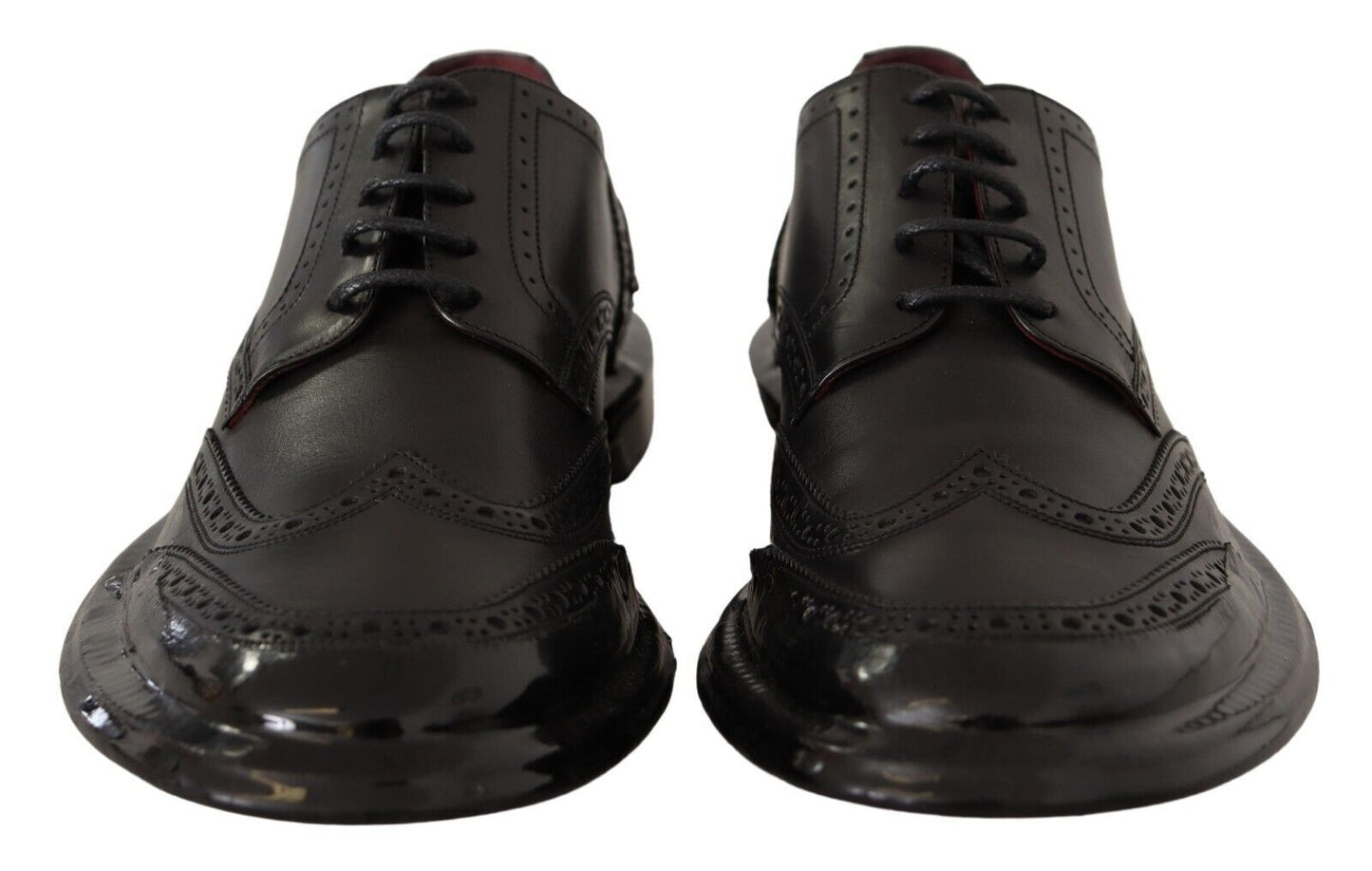 Derby Oxford elegante de piel de becerro con punta de ala de Dolce &amp; Gabbana