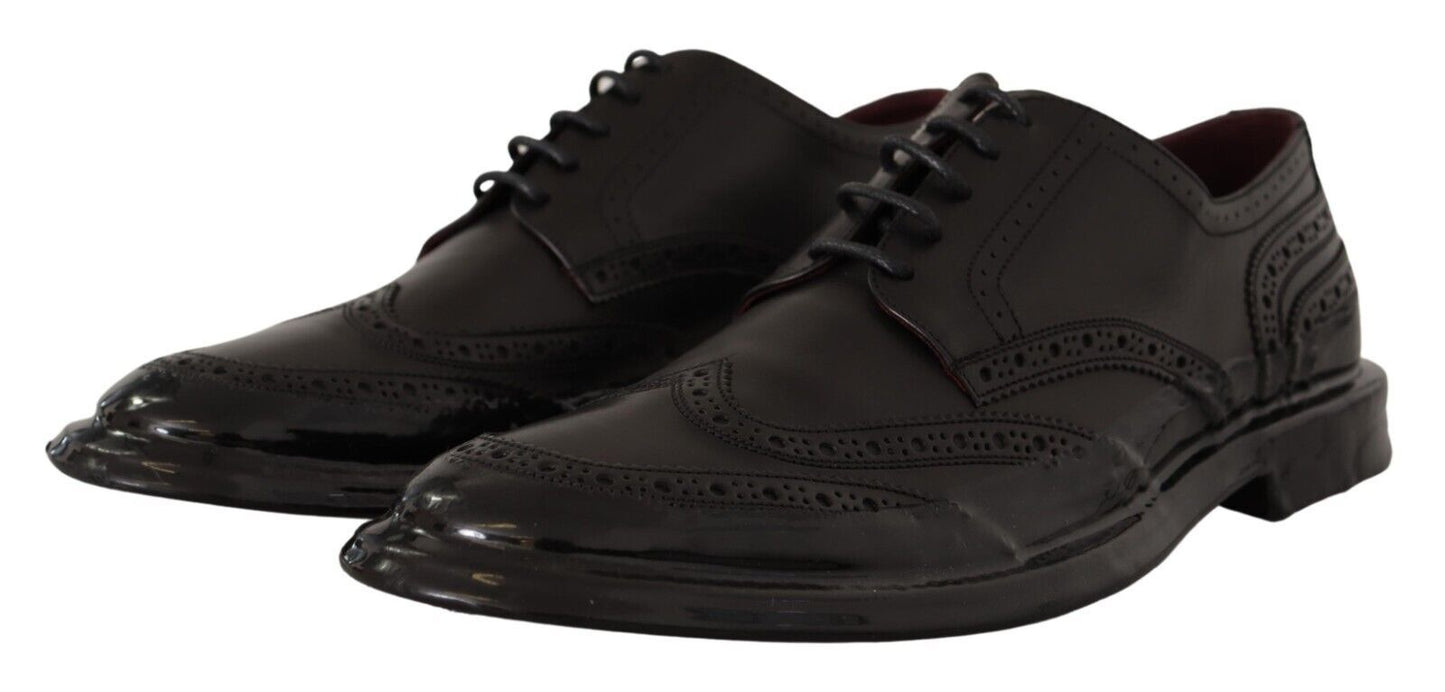 Derby Oxford elegante de piel de becerro con punta de ala de Dolce &amp; Gabbana