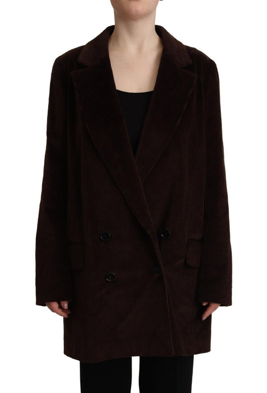 Dolce & Gabbana Elegant Burgundy Double-Breasted Trench Coat