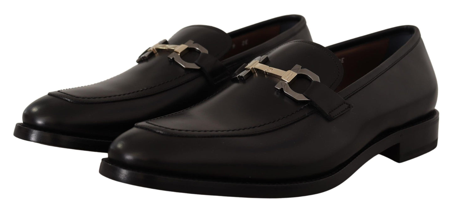 Salvatore Ferragamo Mocasines Gancio Bit Suave De Cuero Negro