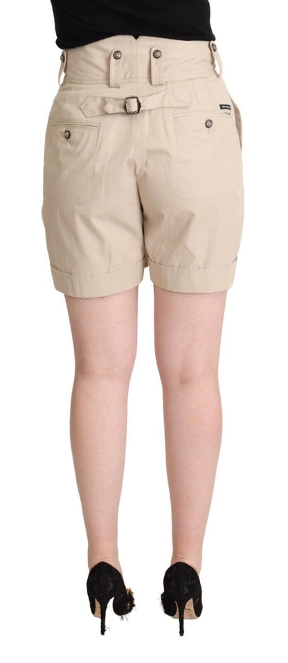 Shorts cargo beige de cintura alta de Dolce &amp; Gabbana