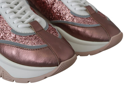 Zapatillas deportivas con purpurina y algodón de azúcar de Jimmy Choo Euphoria