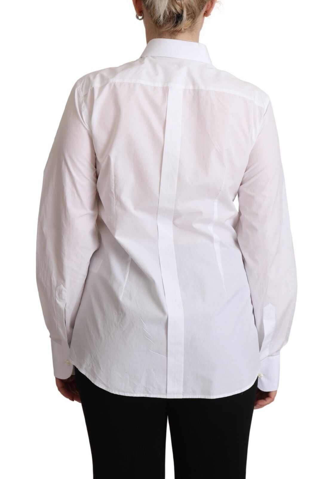 Camisa elegante de popelina blanca de Dolce &amp; Gabbana