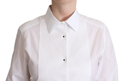 Camisa elegante de popelina blanca de Dolce &amp; Gabbana