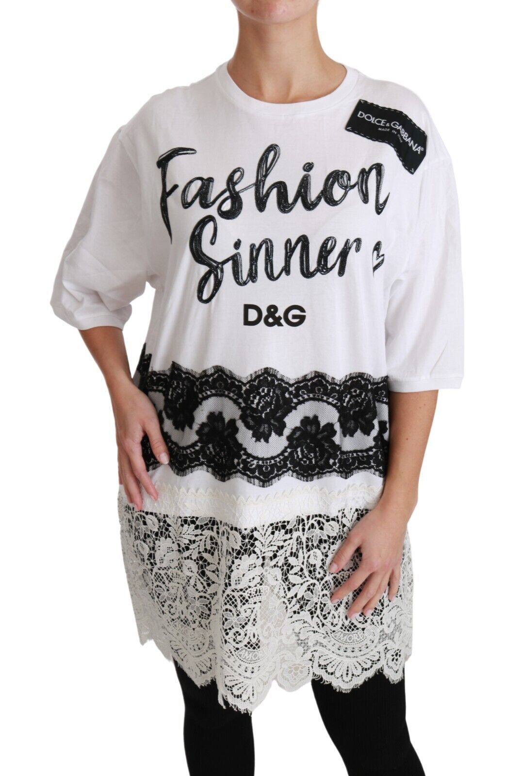 Dolce & Gabbana Chic DG Fashion Sinners Oversized Tee