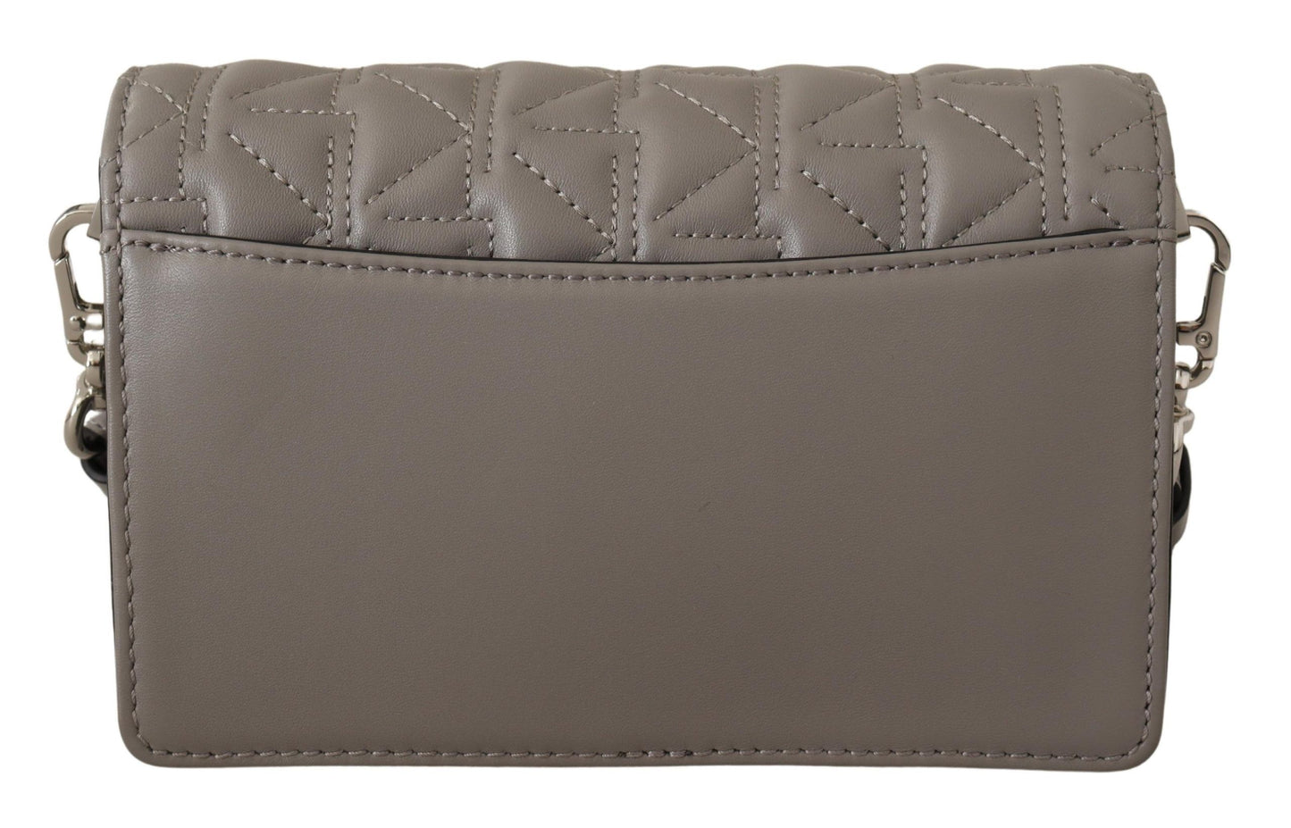 Bolso bandolera elegante de piel gris de Karl Lagerfeld