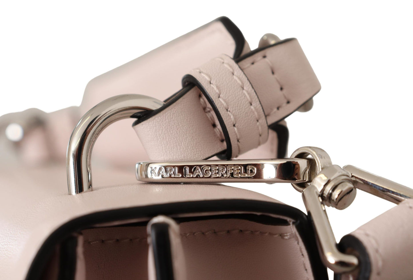 Bolso de hombro de piel color malva Elegance de Karl Lagerfeld