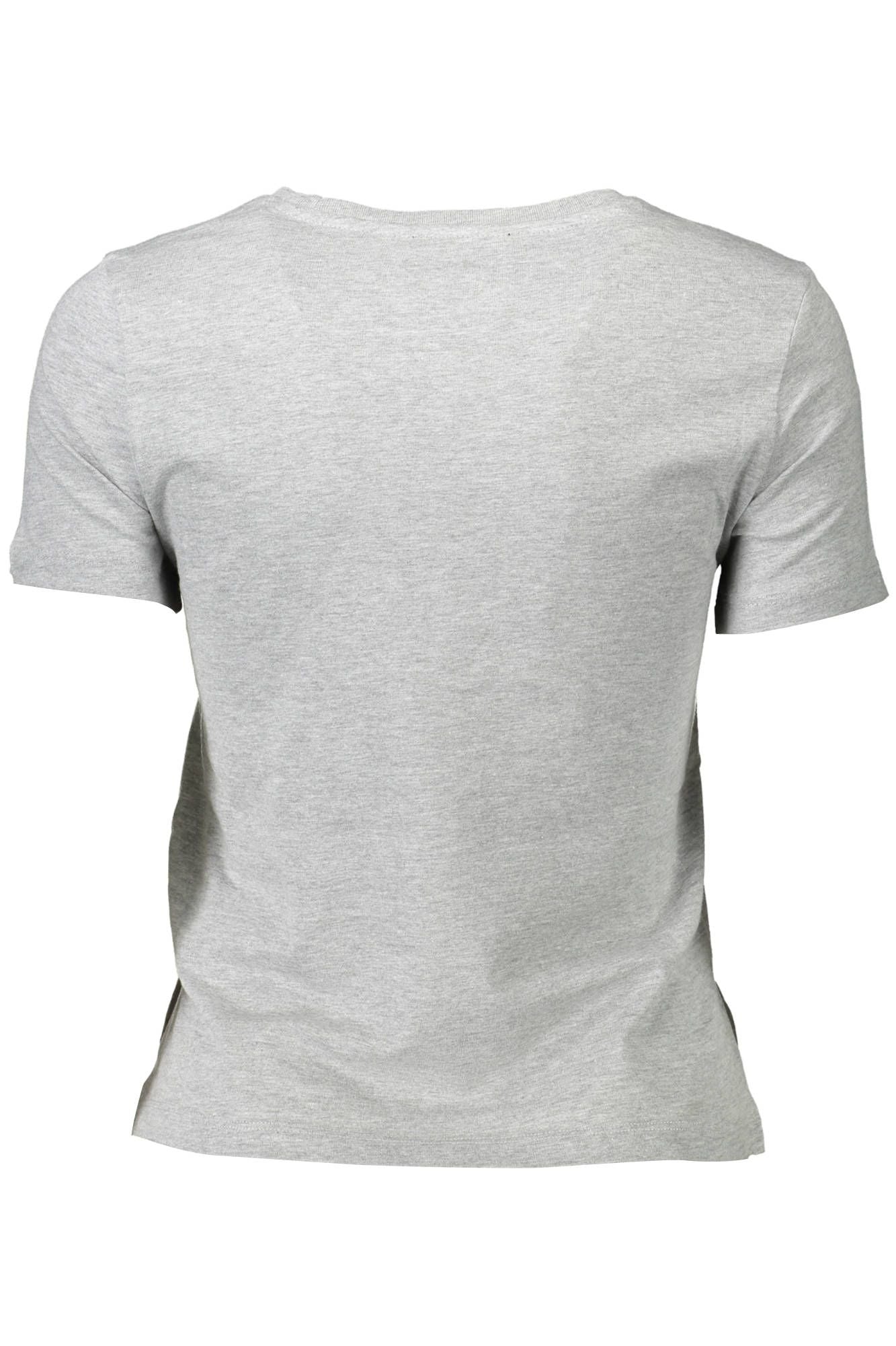 Camiseta con cuello redondo estampada elegante en gris de Guess Jeans para ella