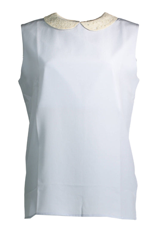 Camisola elegante de seda con cuello desmontable de Gant