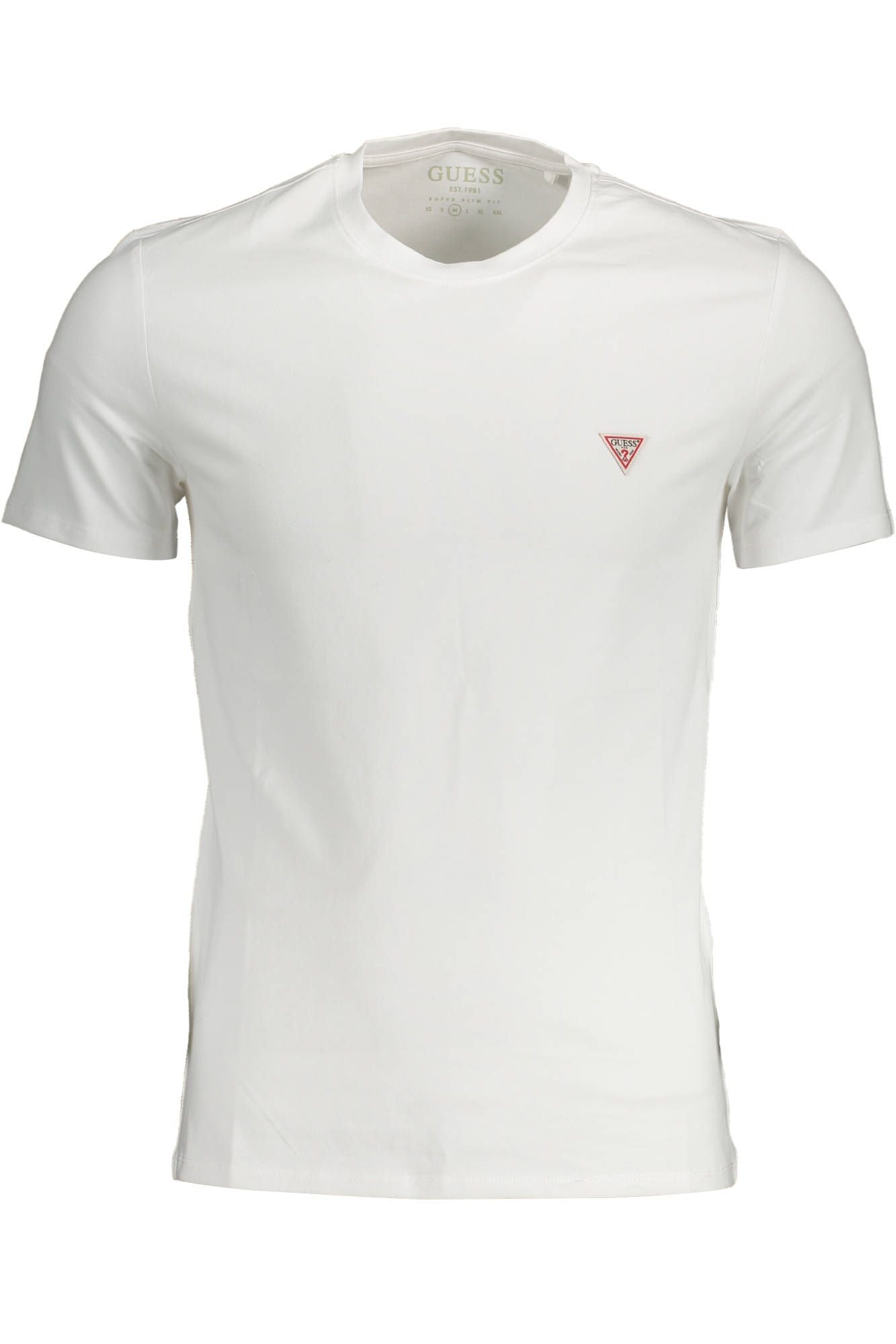 Camiseta ajustada con cuello redondo blanca elegante de Guess Jeans