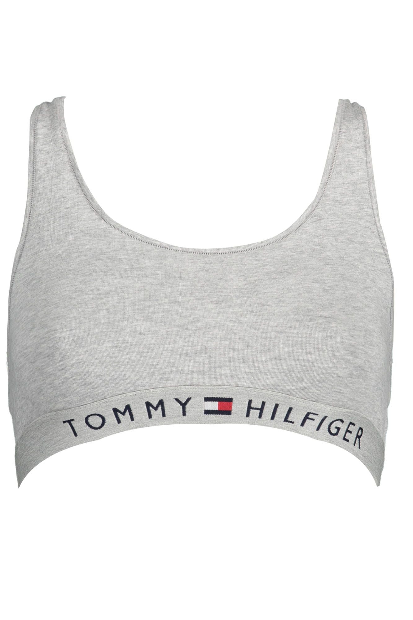 Sujetador deportivo de algodón gris para mujer de Tommy Hilfiger