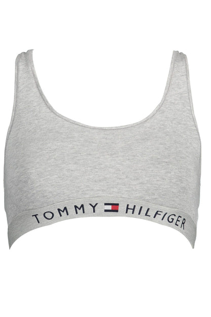 Sujetador deportivo de algodón gris para mujer de Tommy Hilfiger