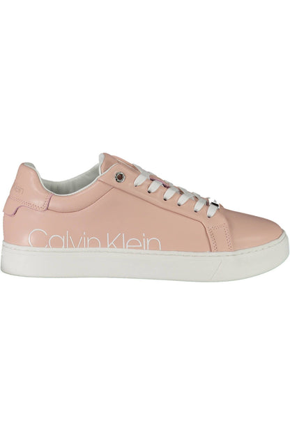 Zapatillas con cordones y detalles de logotipo en color rosa elegante de Calvin Klein